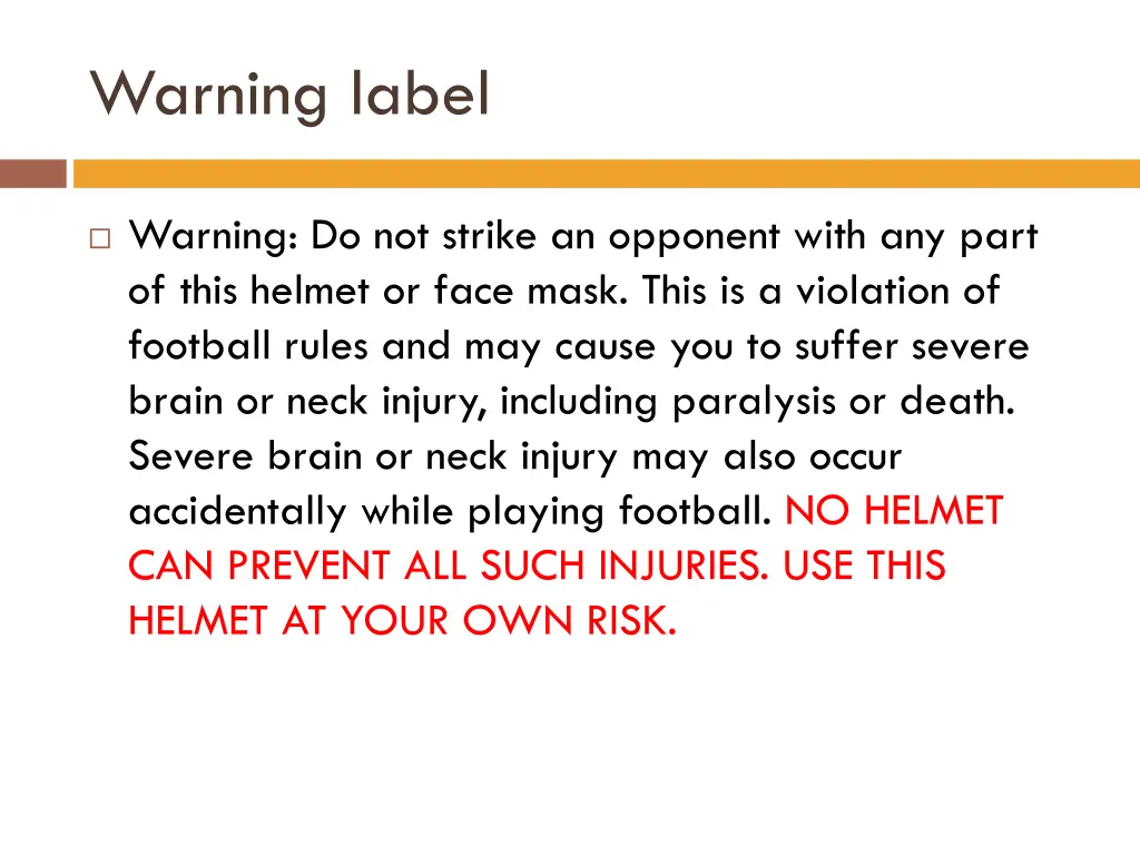 warning label