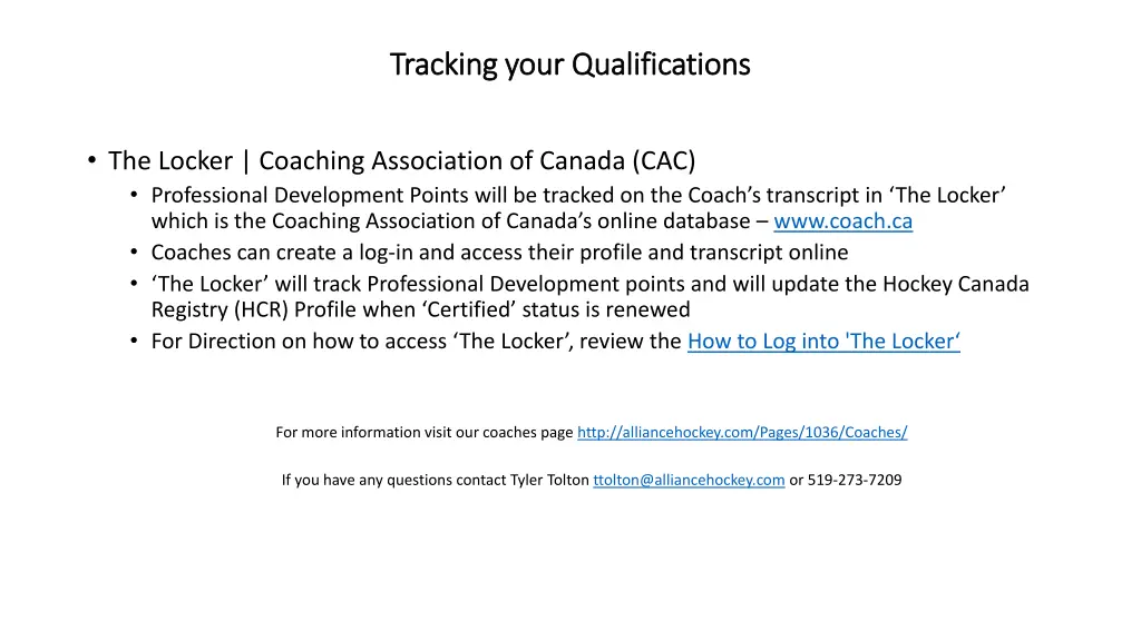 tracking your qualifications tracking your