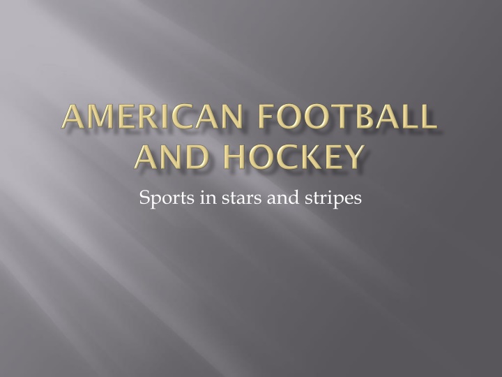 sports in stars and stripes