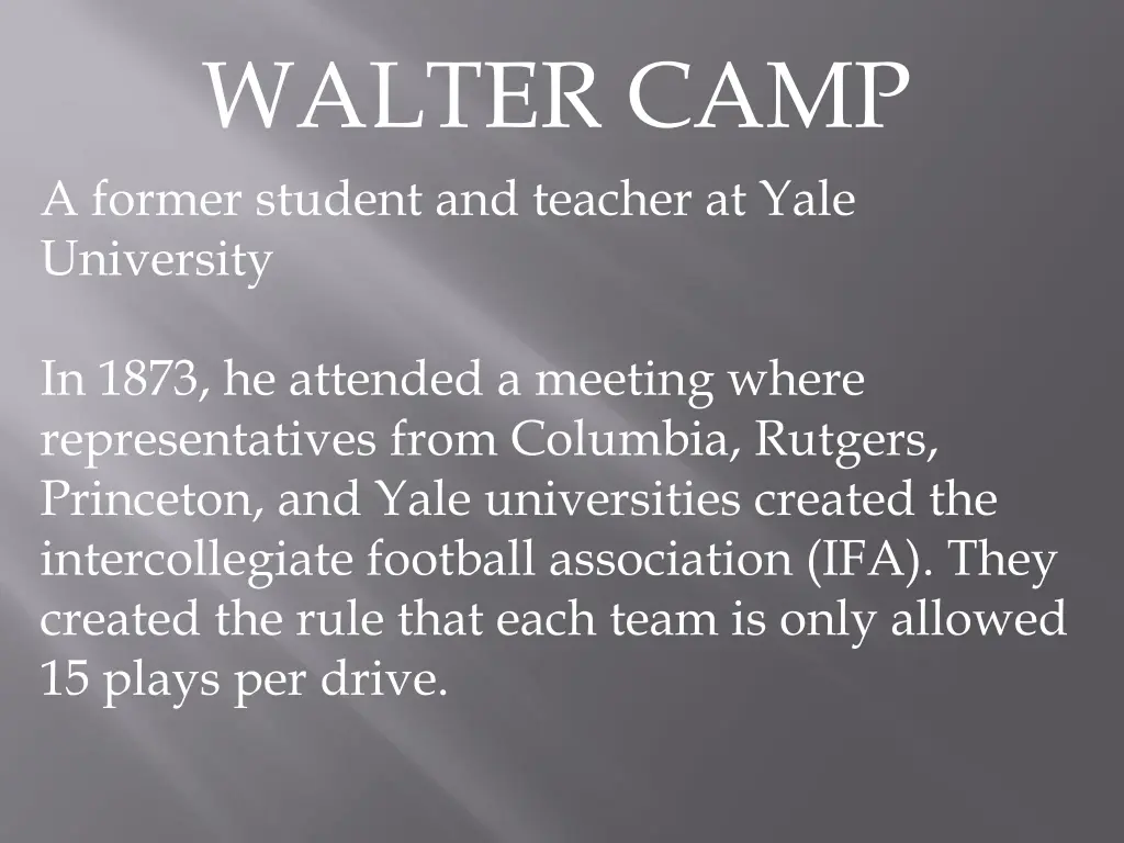 walter camp