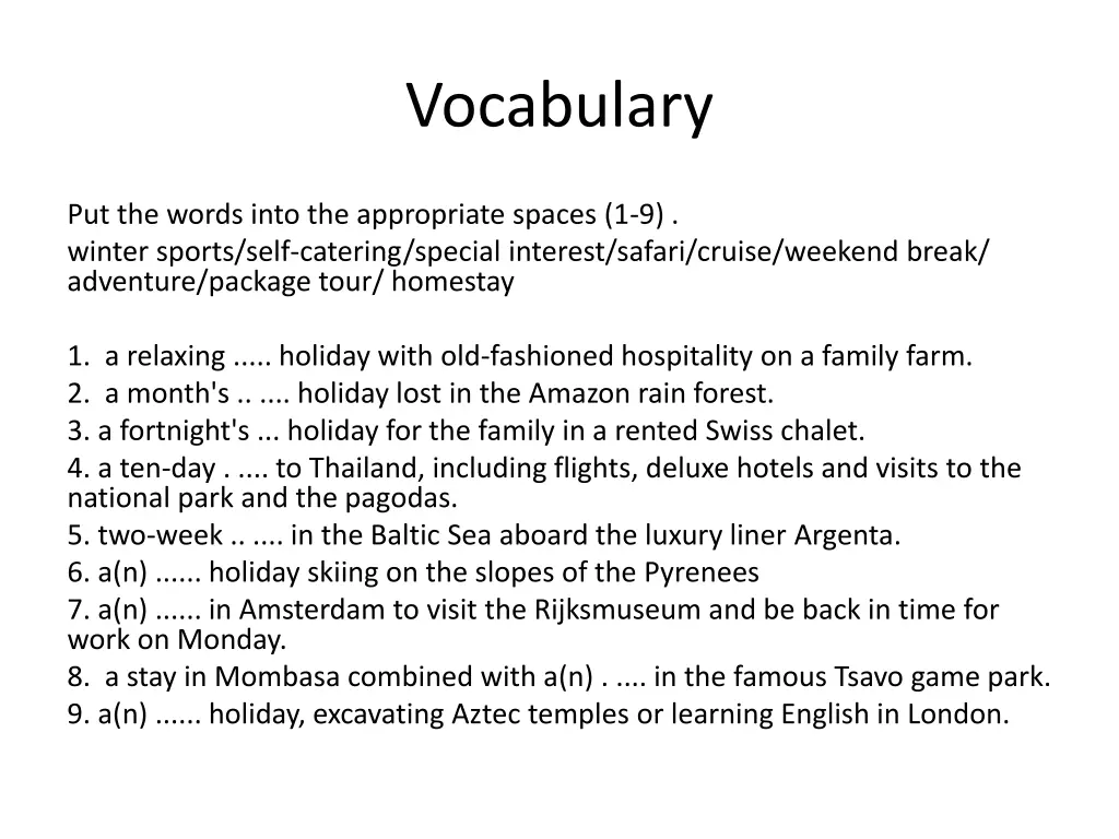 vocabulary