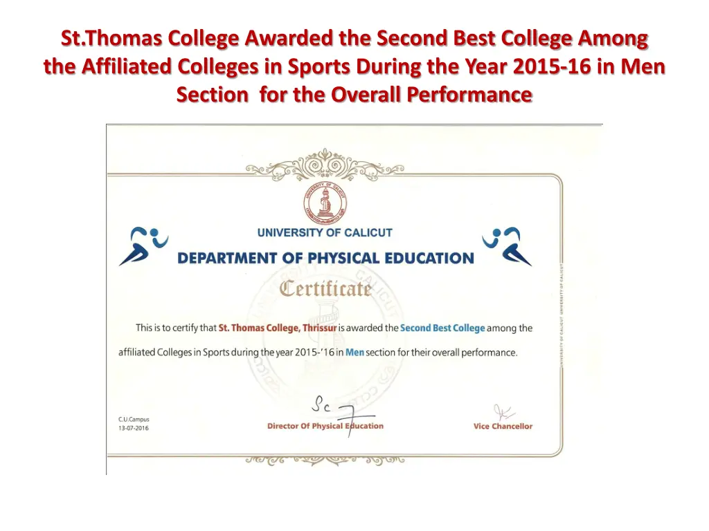 st thomas college awarded the second best college 1