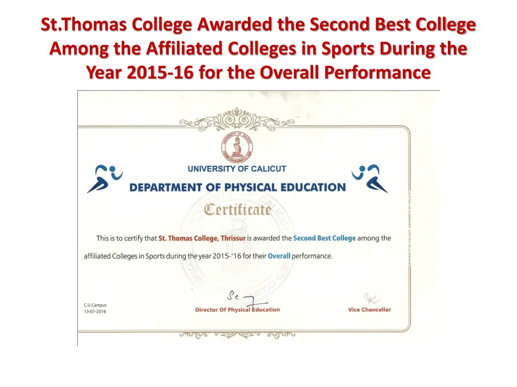 st thomas college awarded the second best college