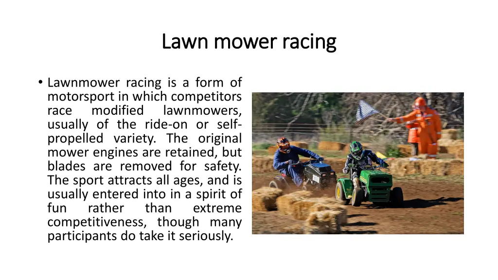 lawn mower racing lawn mower racing