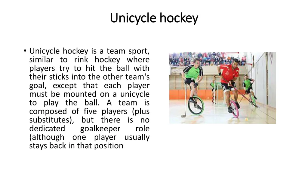 unicycle hockey unicycle hockey