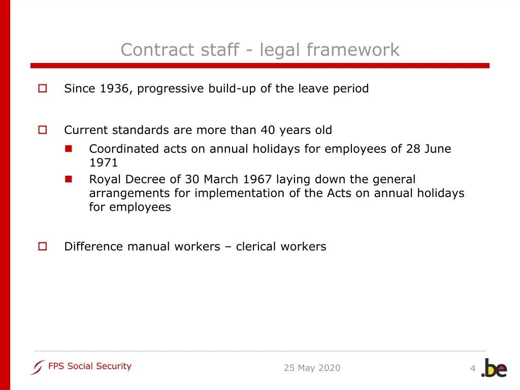 contract staff legal framework