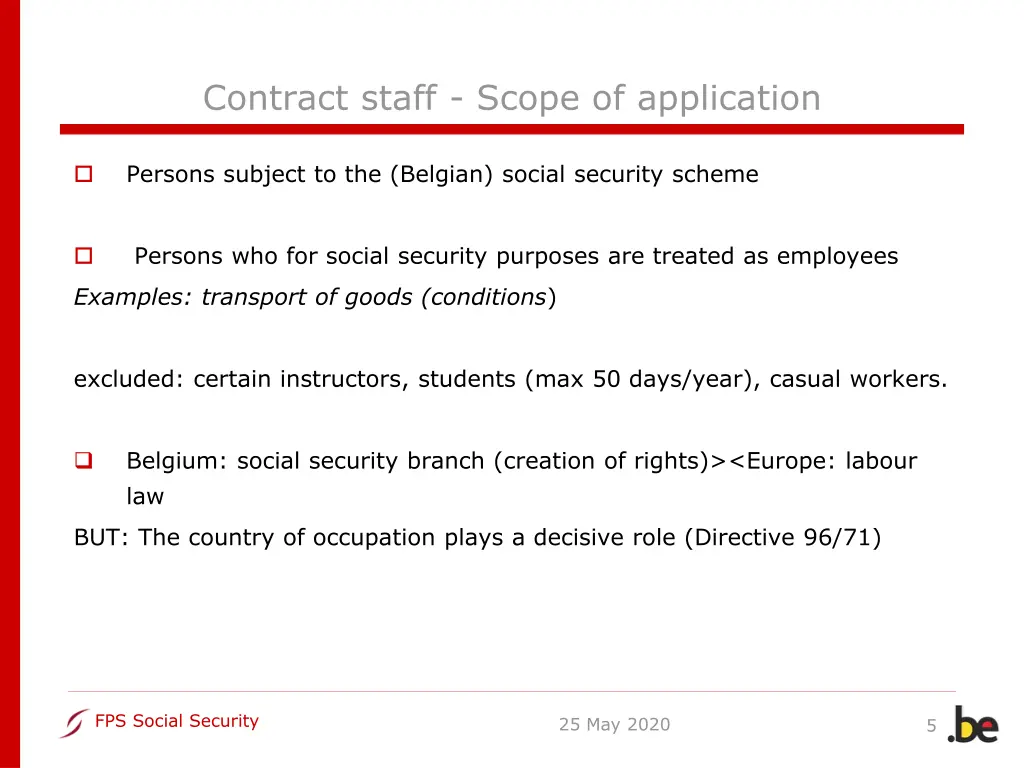 contract staff scope of application