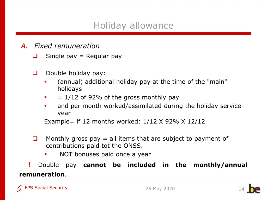 holiday allowance 2