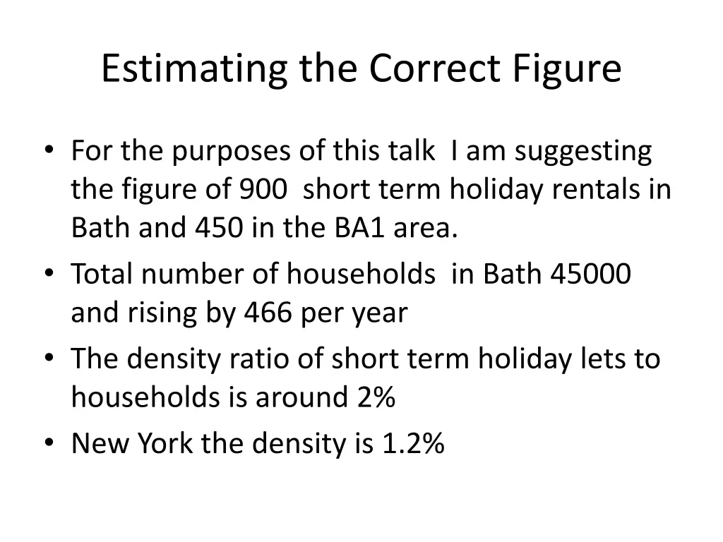 estimating the correct figure