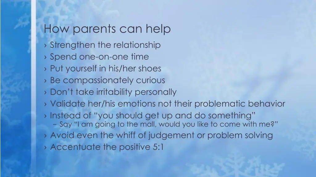 how parents can help strengthen the relationship