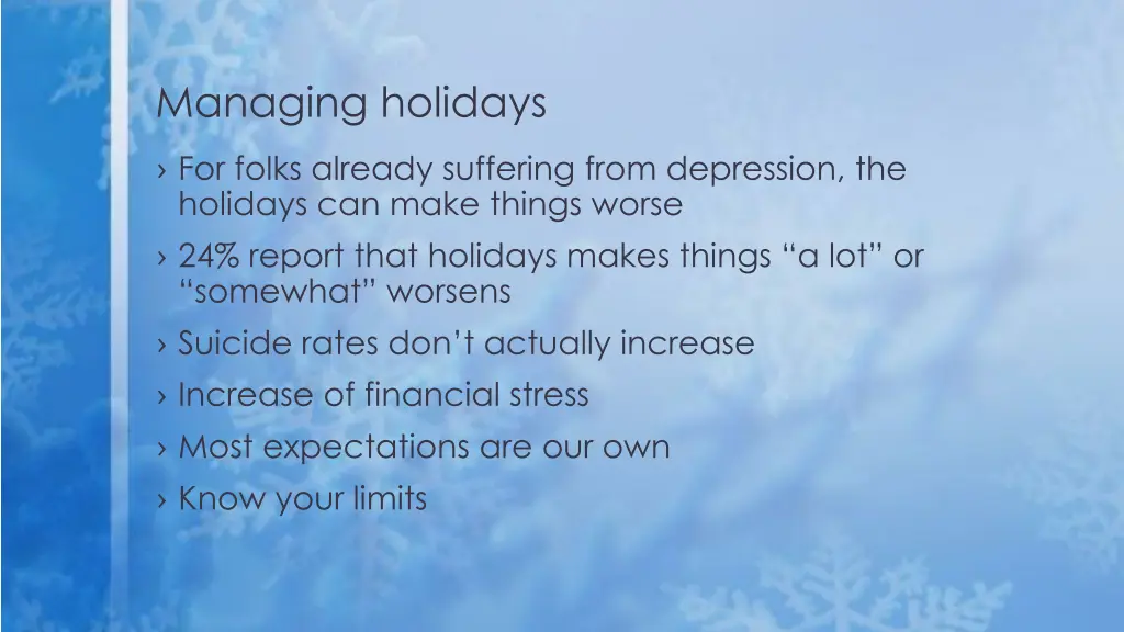 managing holidays