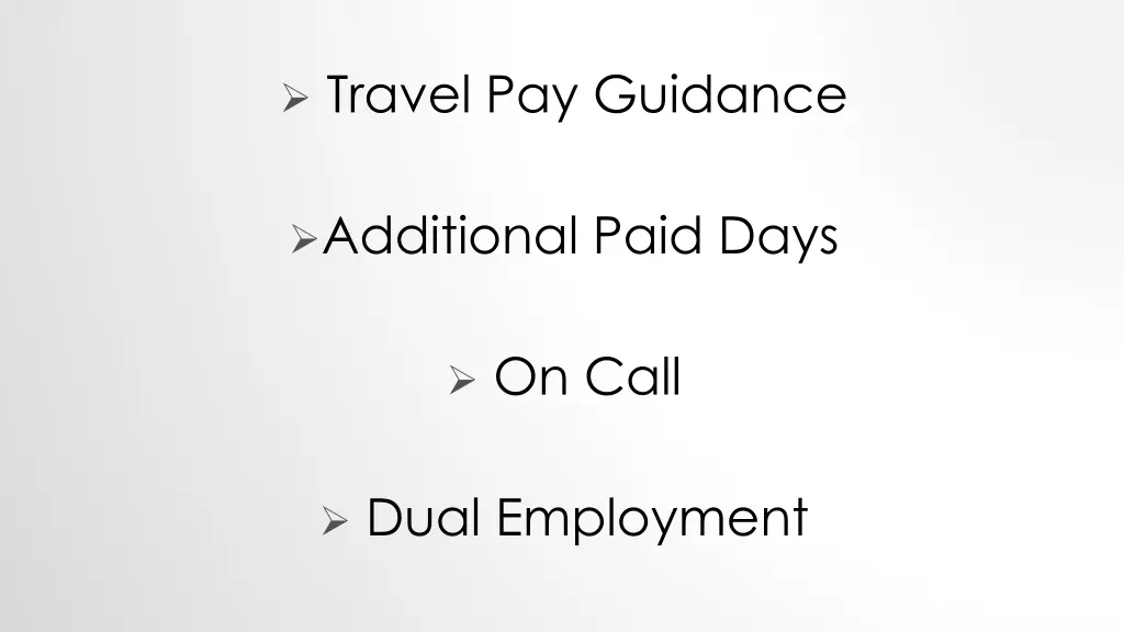 travel pay guidance