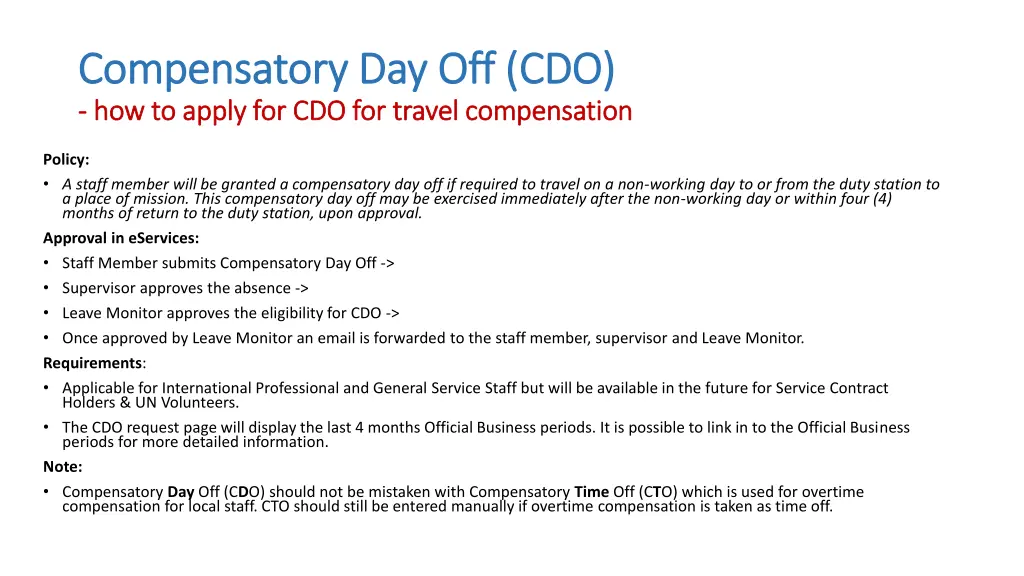 compensatory day off cdo compensatory