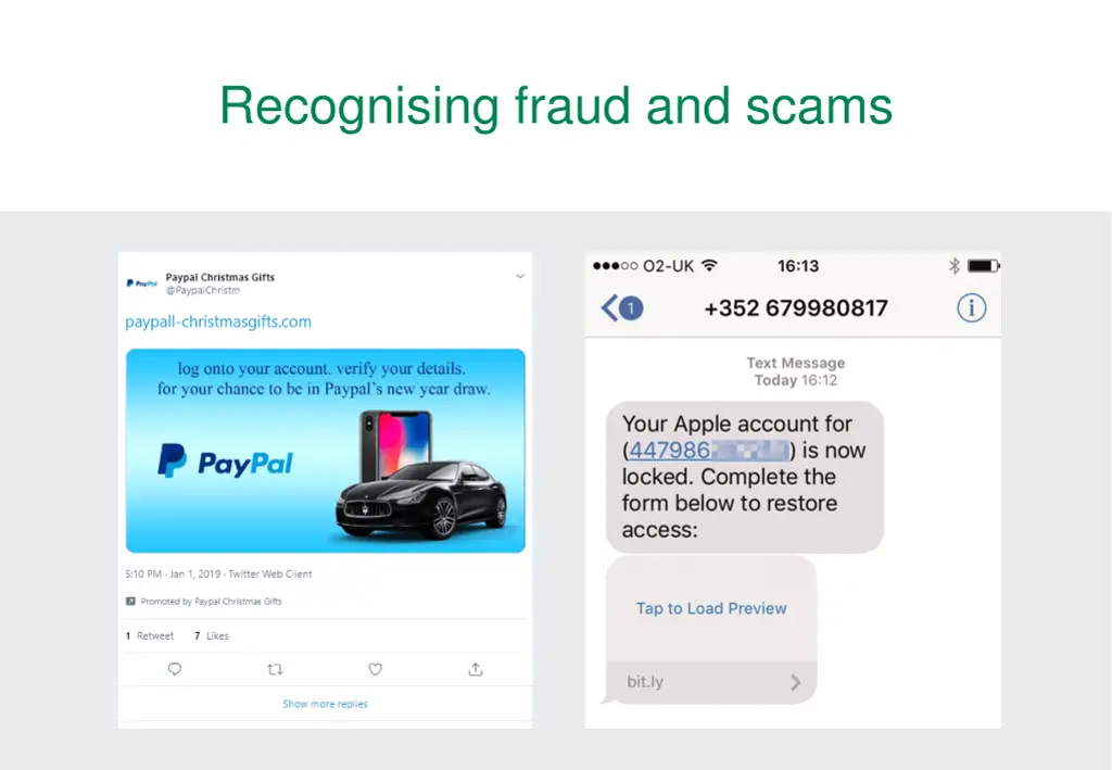 recognising fraud and scams