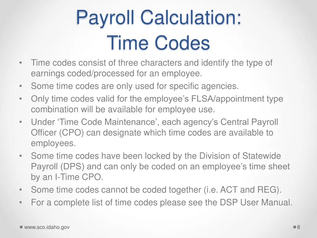 payroll calculation time codes time codes consist