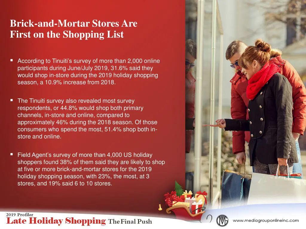 brick and mortar stores are first on the shopping