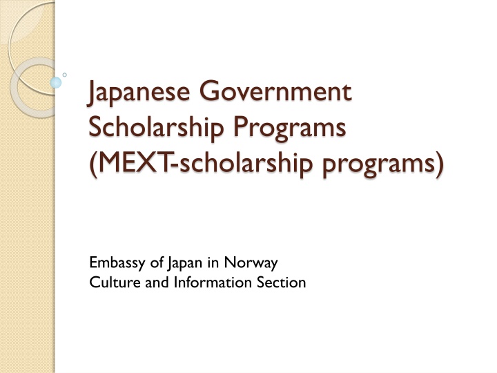 japanese government scholarship programs mext