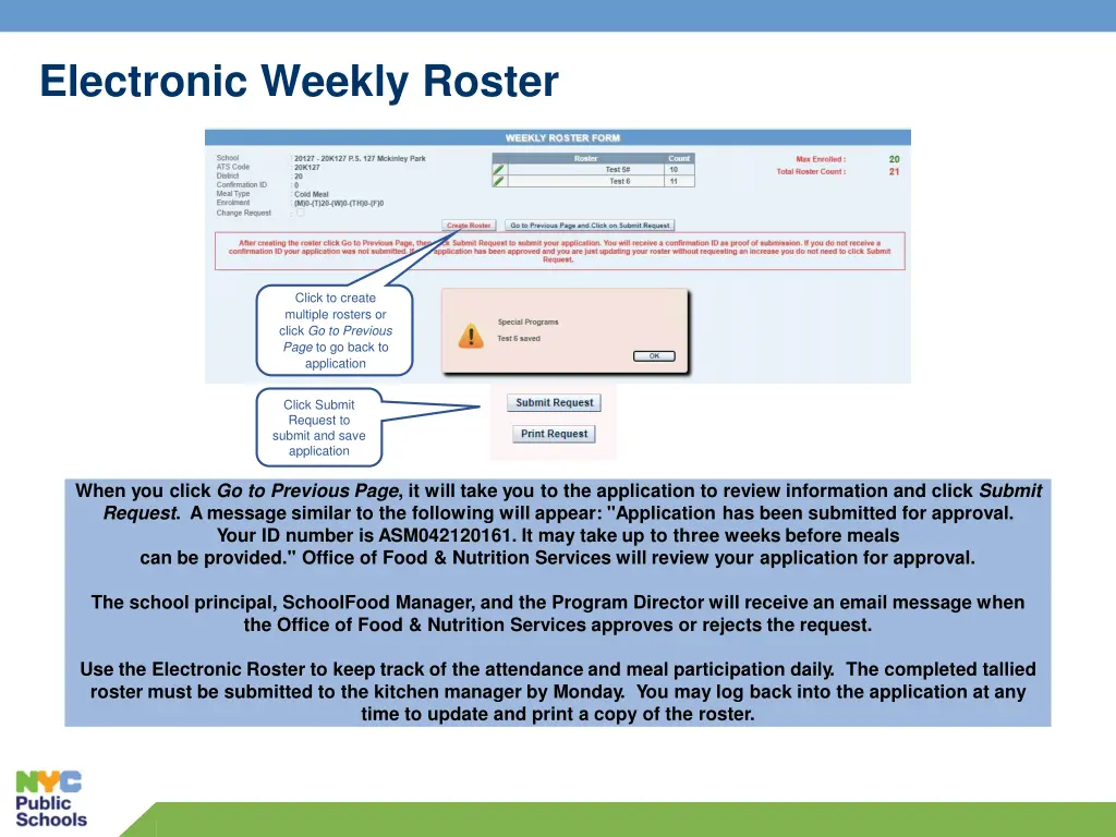 electronic weekly roster 2