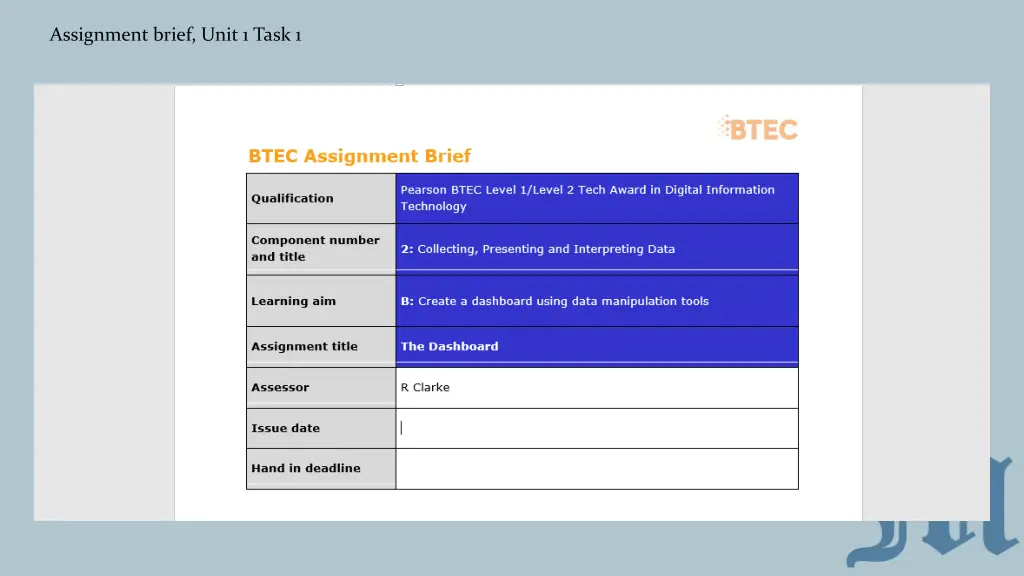 assignment brief unit 1 task 1