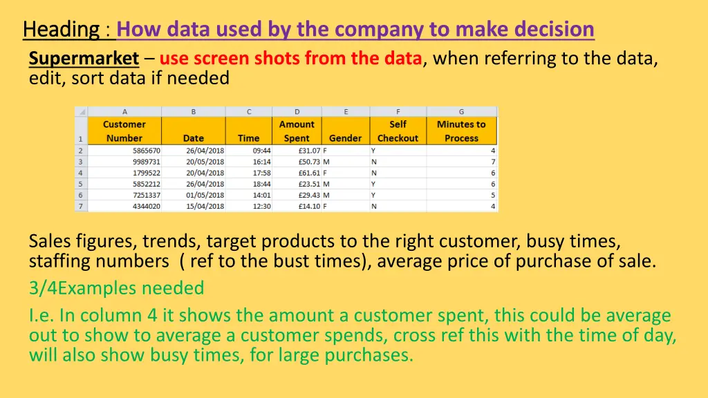 heading heading how data used by the company 1