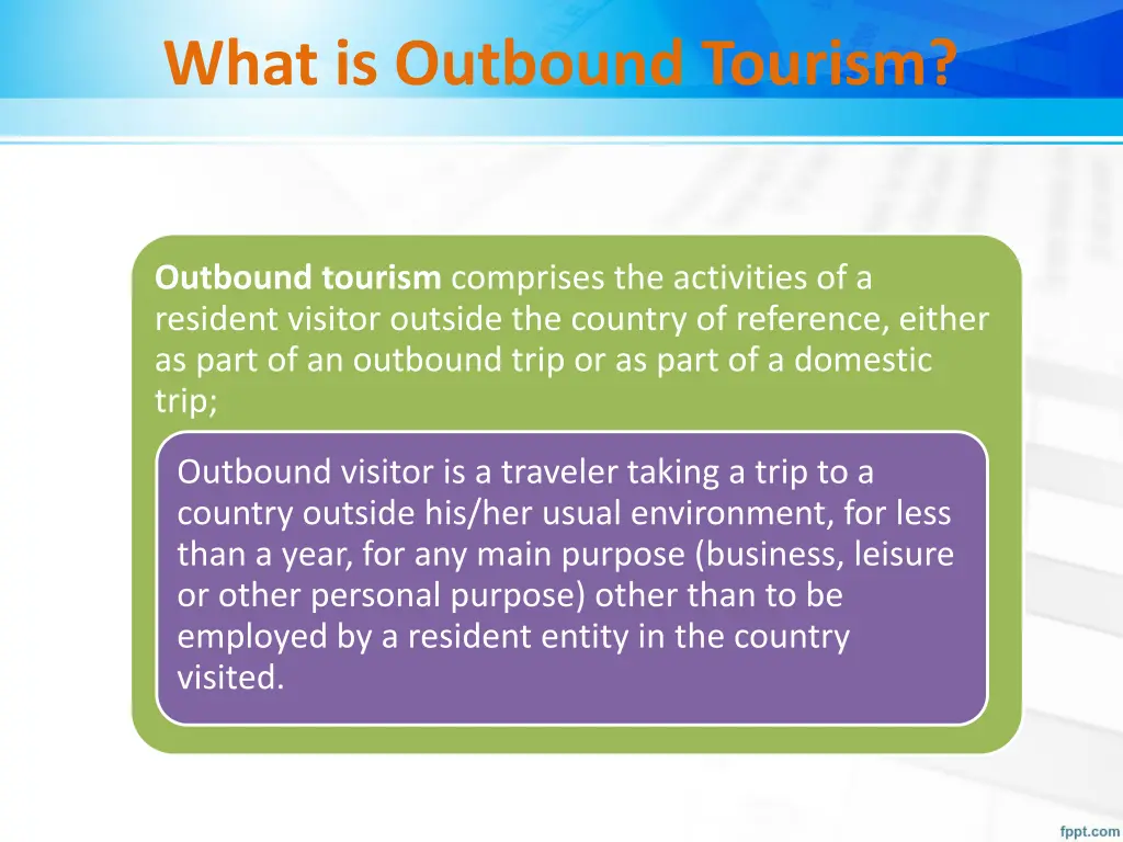 what is outbound tourism