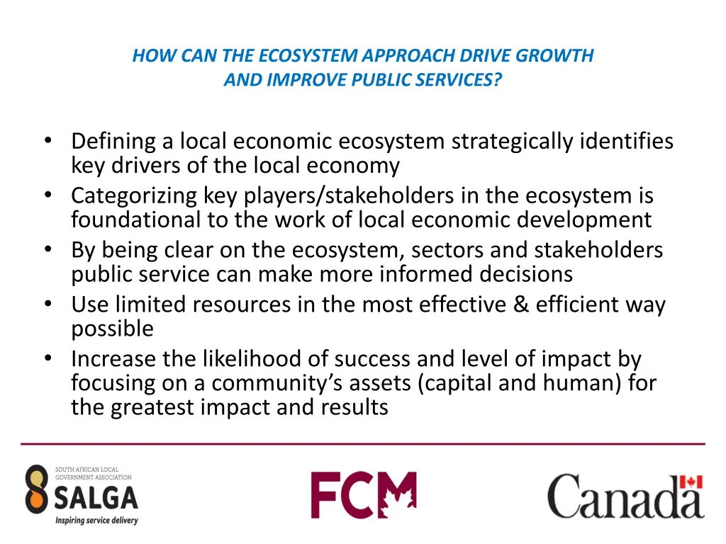 how can the ecosystem approach drive growth