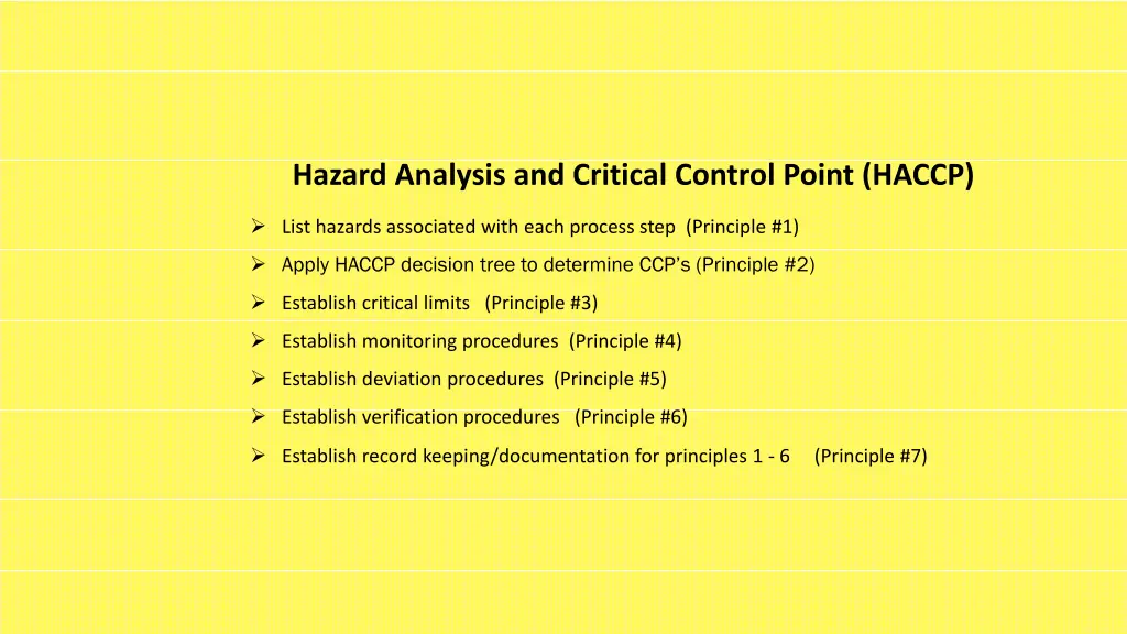 hazard analysis and critical control point haccp