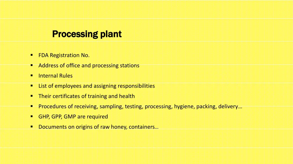 processing plant processing plant