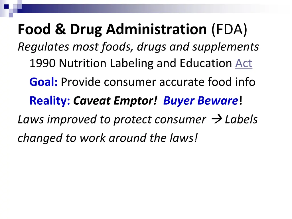 food drug administration fda regulates most foods