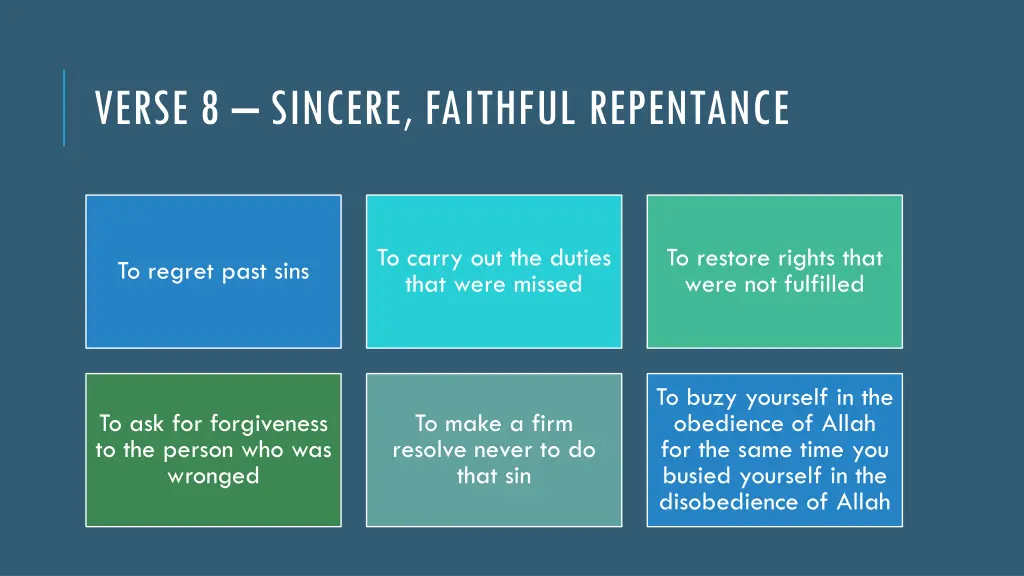 verse 8 sincere faithful repentance