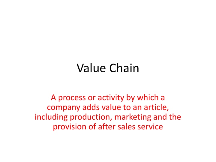 value chain