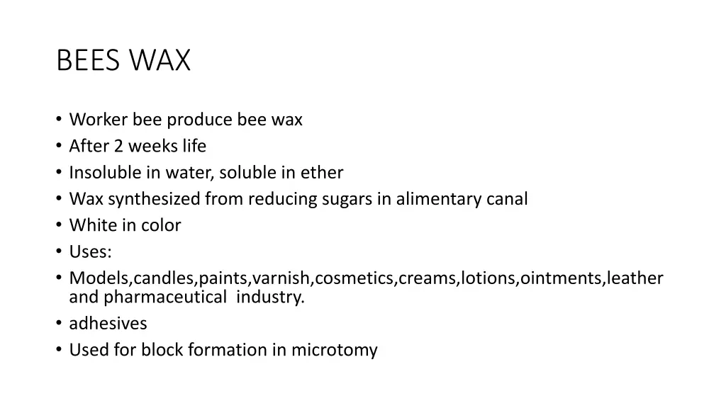 bees wax