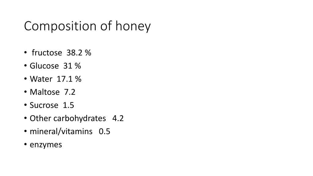 composition of honey