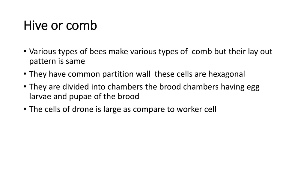 hive or comb hive or comb