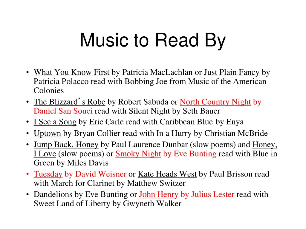 music to read by