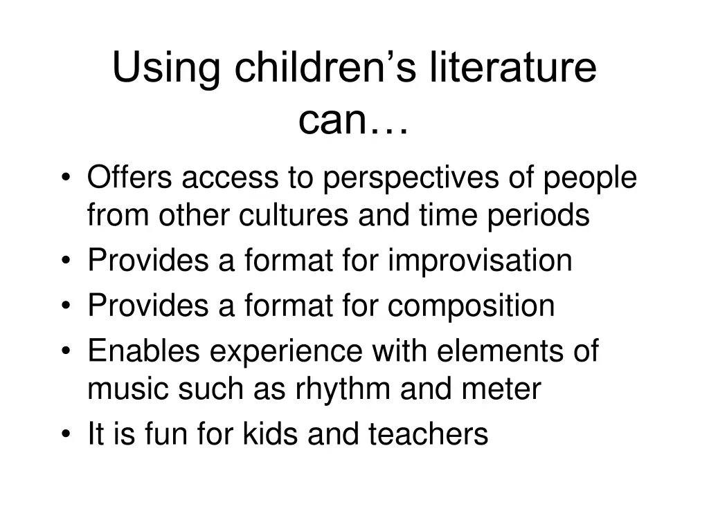 using children s literature can offers access