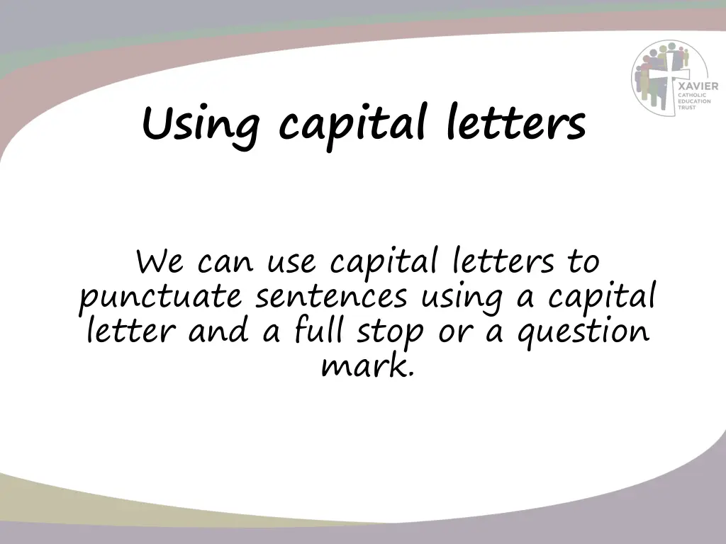 using capital letters