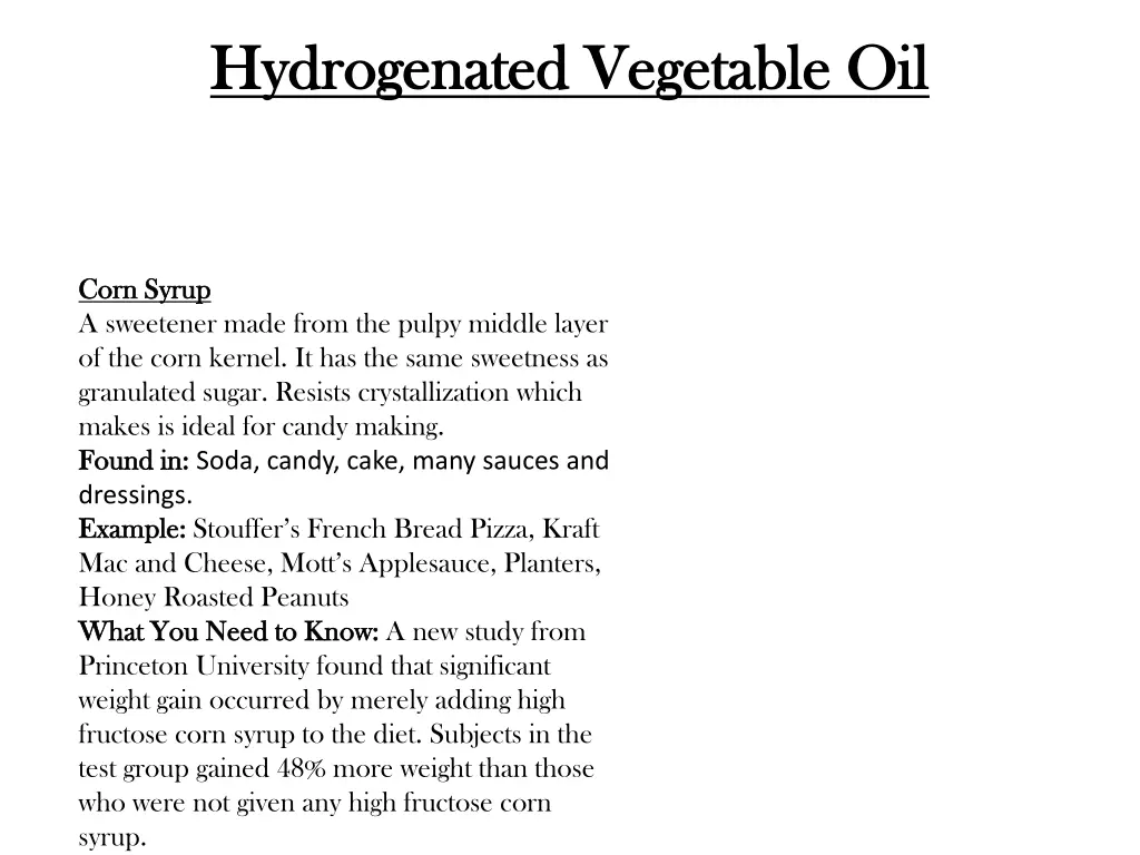 hydrogenated vegetable oil hydrogenated vegetable