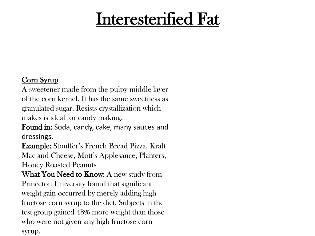 interesterified interesterified fat