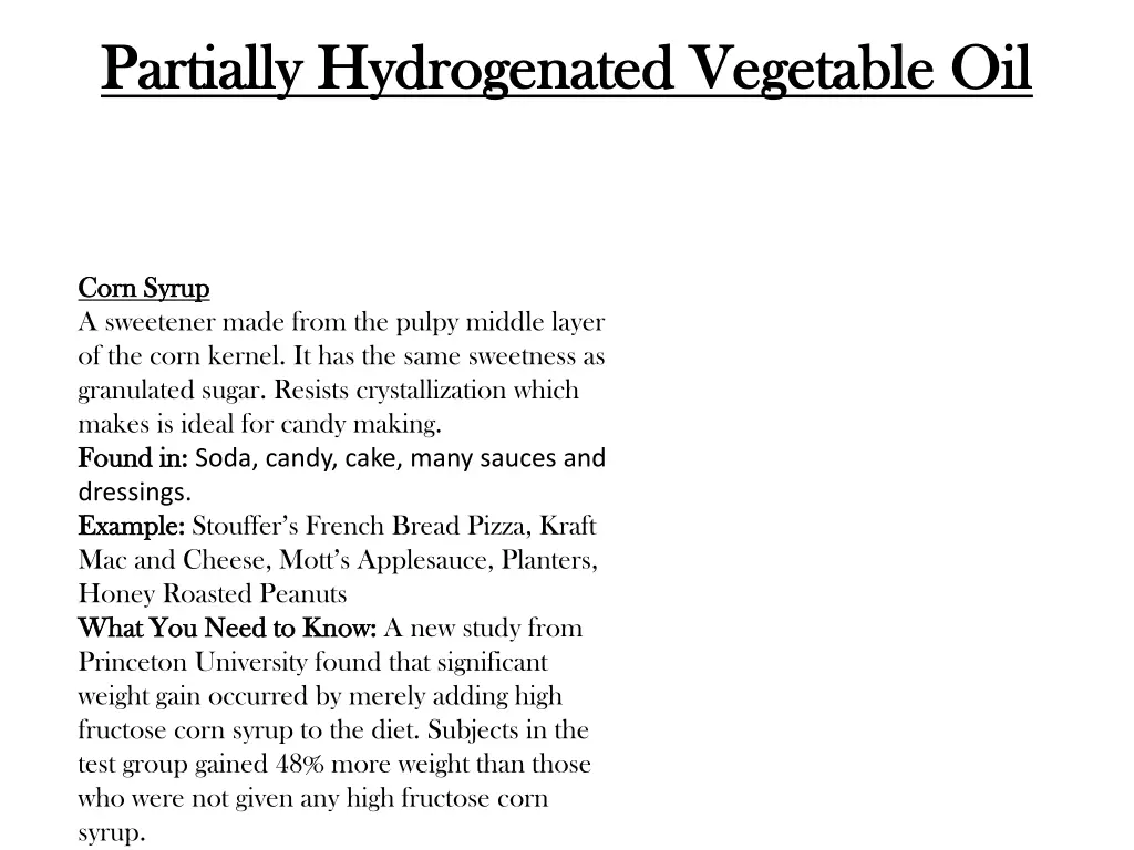 partially hydrogenated vegetable oil partially