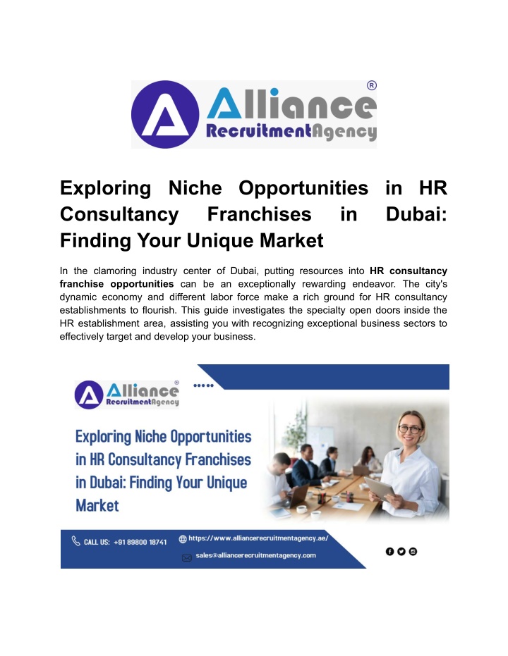 exploring niche opportunities in hr consultancy