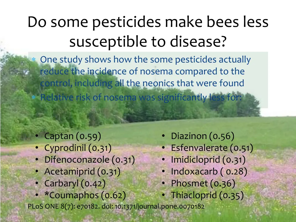 do some pesticides make bees less susceptible