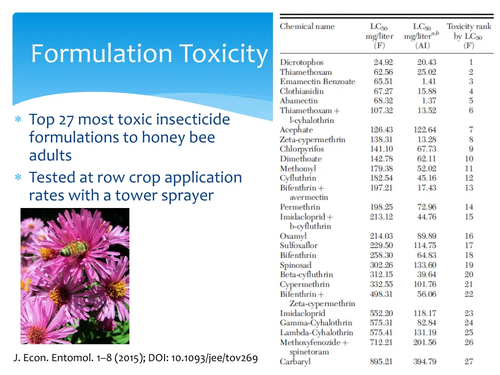 formulation toxicity