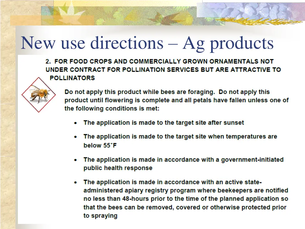 new use directions ag products