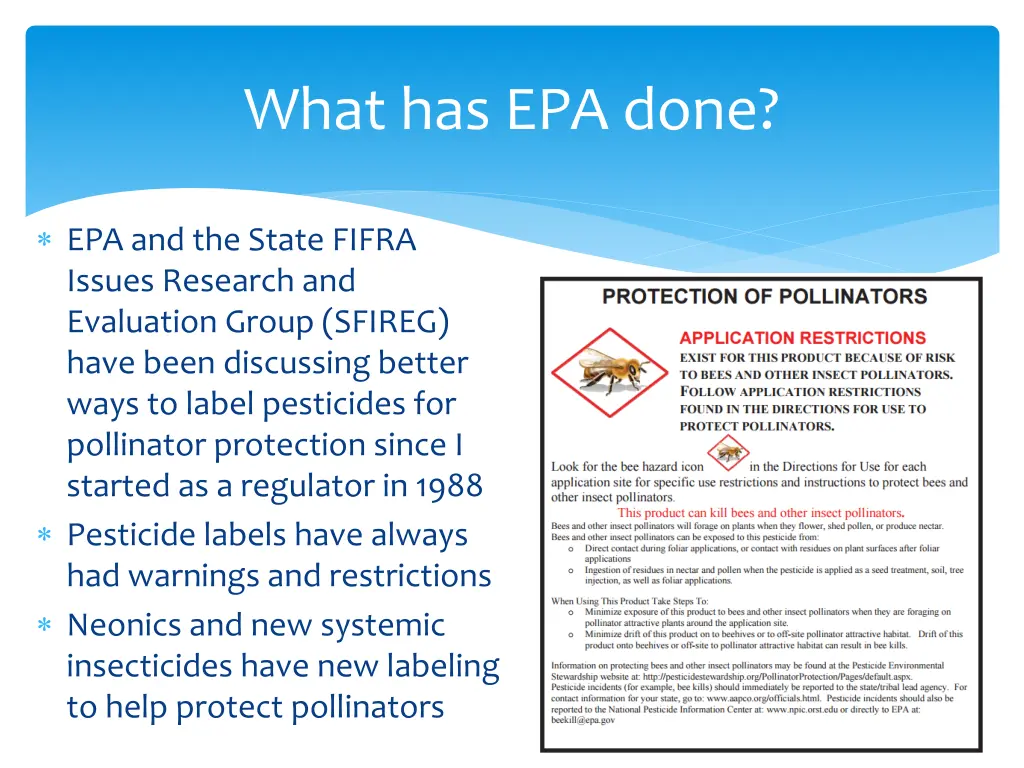 what has epa done