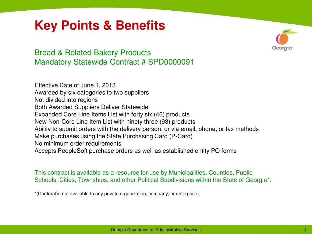 key points benefits