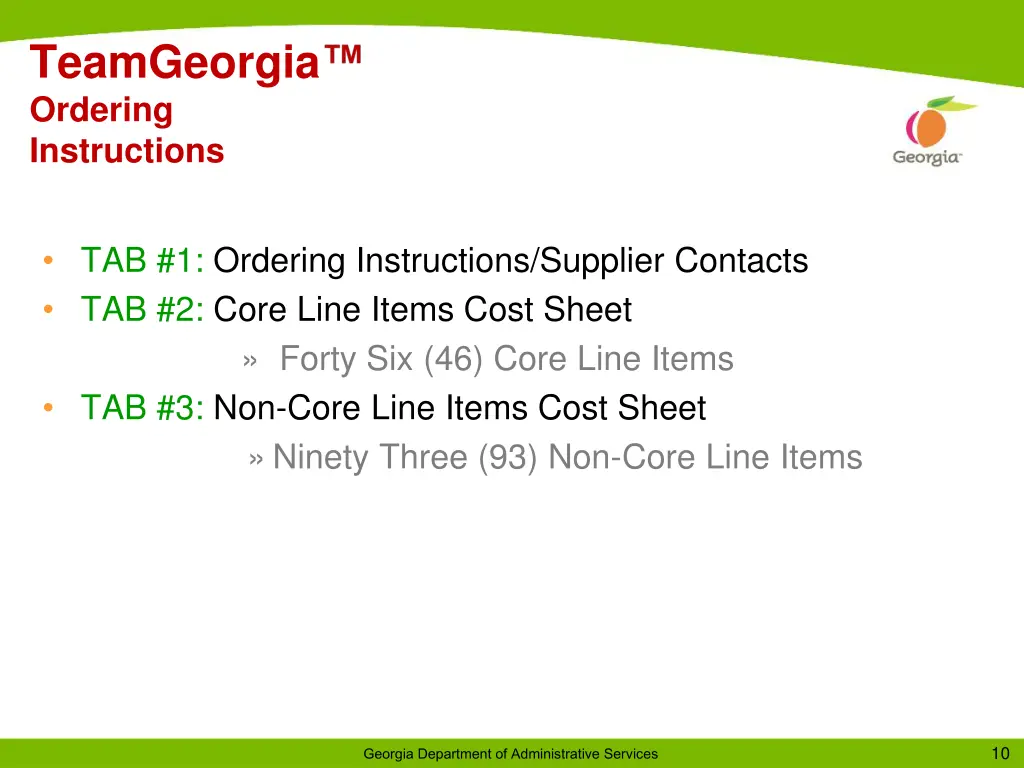 teamgeorgia ordering instructions