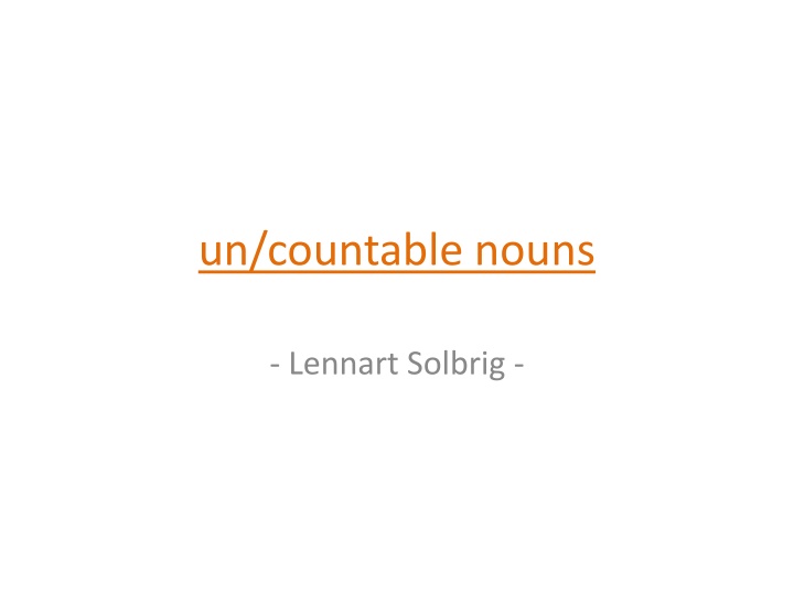 un countable nouns