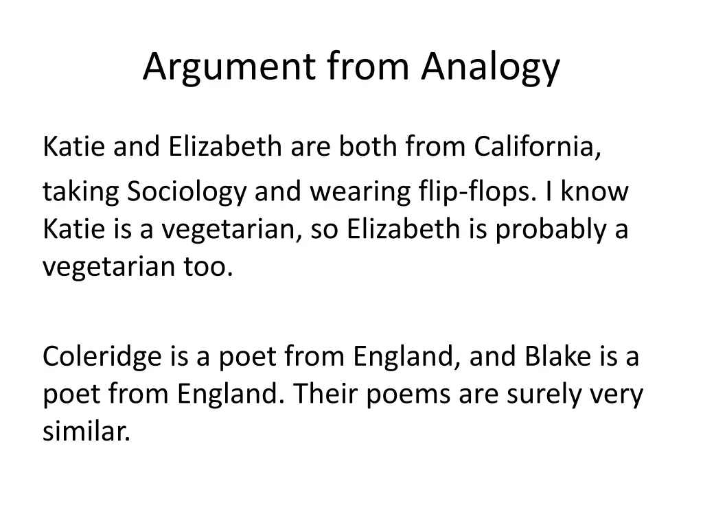 argument from analogy