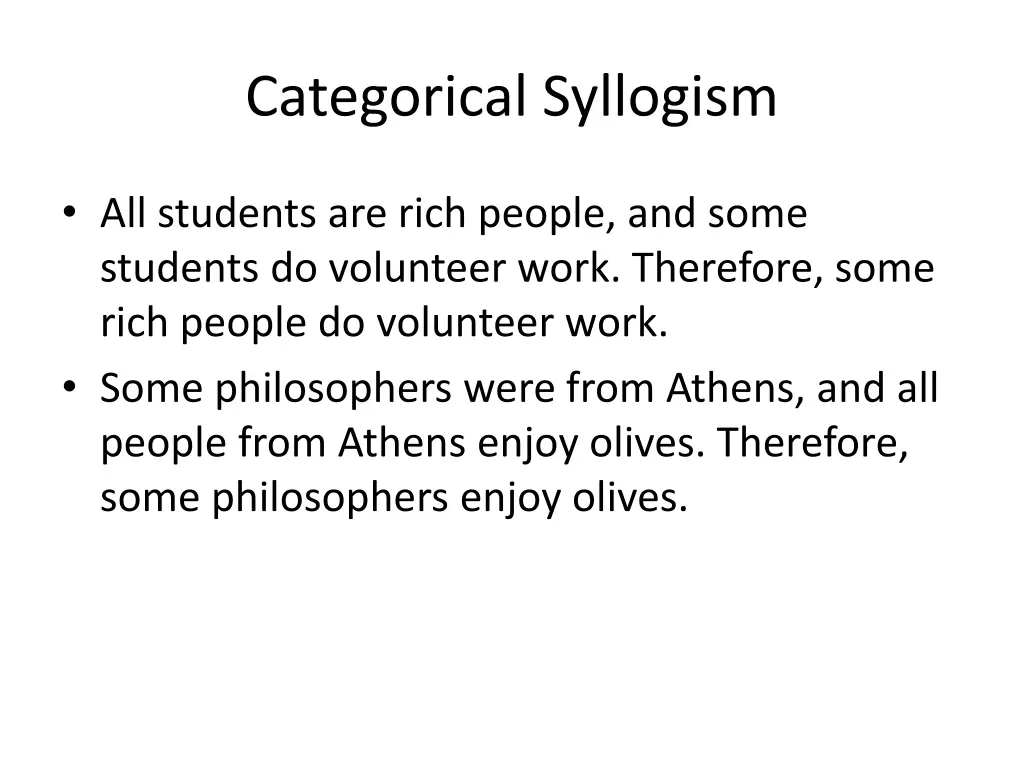 categorical syllogism